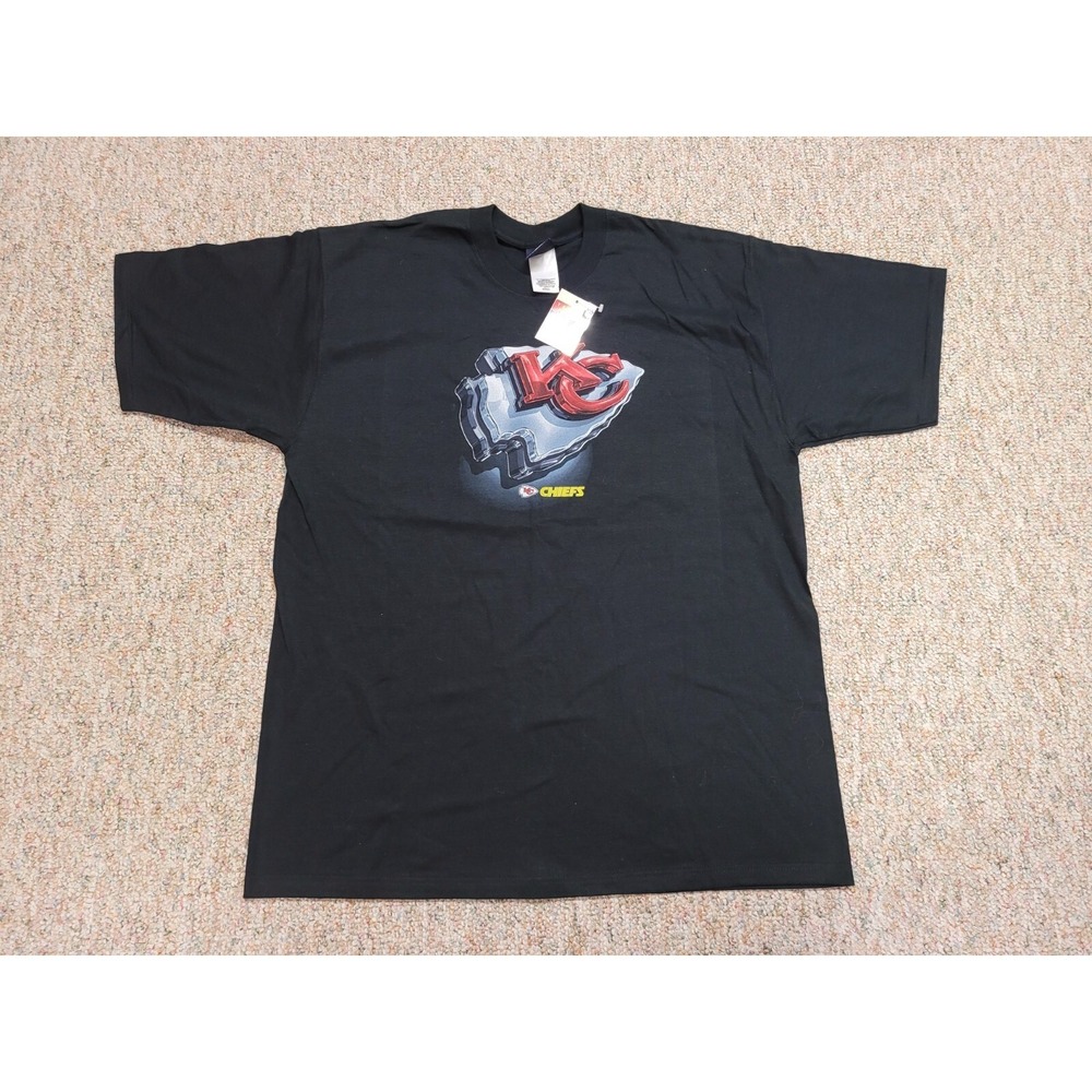 Pro Player Kansas City Chiefs Shirt Mens XL Black NFL Football Team Logo NWT